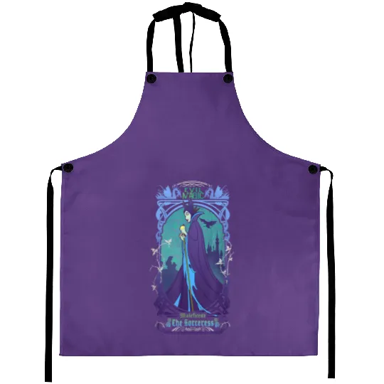 Disney Maleficent The Sorceress Deep Purple Grap Aprons