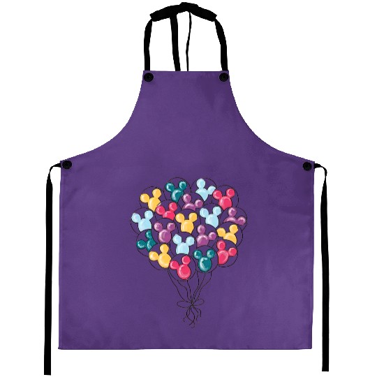 Watercolor Mickey balloon Aprons, Disney balloon Aprons, Magic Kingdom Aprons