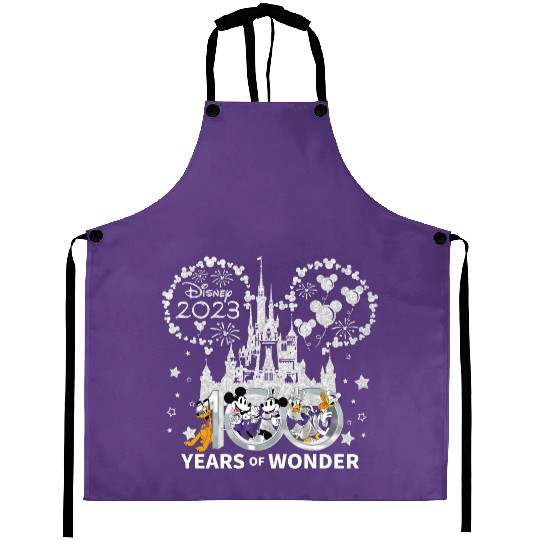 Discover Disney 100 Years Of Wonder Aprons, Disney 100th Anniversary Aprons
