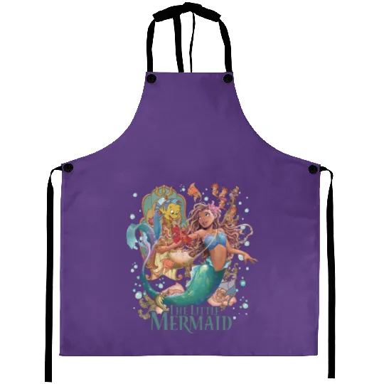 Retro Little Mermaid Aprons  Black Little Mermaid Aprons | Disney Aprons