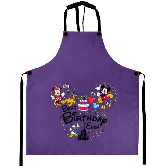 B.est Birthday Ever Aprons, Disneyland Birthday, Disneyworld Mickey Ears, Mickey and Friends Aprons