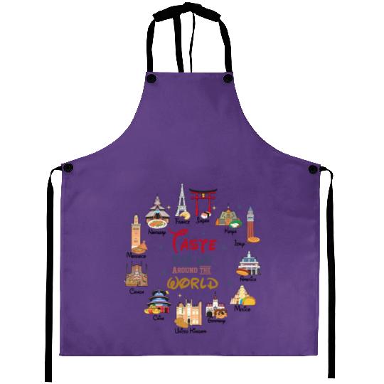 Disney Epcot World Showcase Countries Food Taste Your Way Around The World Aprons, Epcot Food and Wine Festival 2023