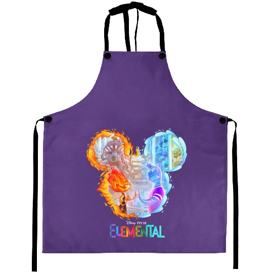 Disney Elemental 2023 Aprons, Disney Pixar Elemental Aprons