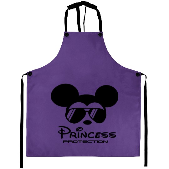 Princess Protection Aprons, Disney Princess Security Aprons, Disney Dad Aprons, Mickey Mouse Aprons