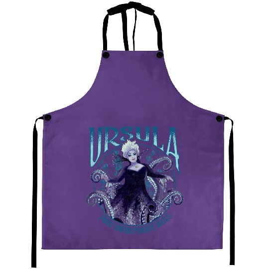 Disney The Little Mermaid Ursula Poor Unfortunate Souls Logo Aprons