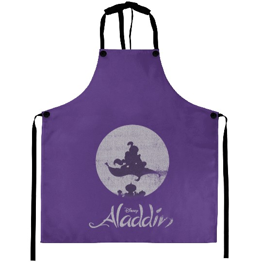 Disney Aladdin And Jasmine Magic Carpet Moon Silhouette Aprons