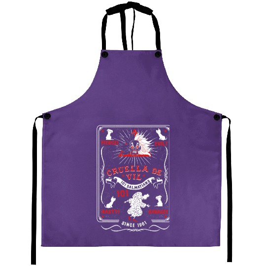 Disney Villains Cruella Tarot Card Aprons