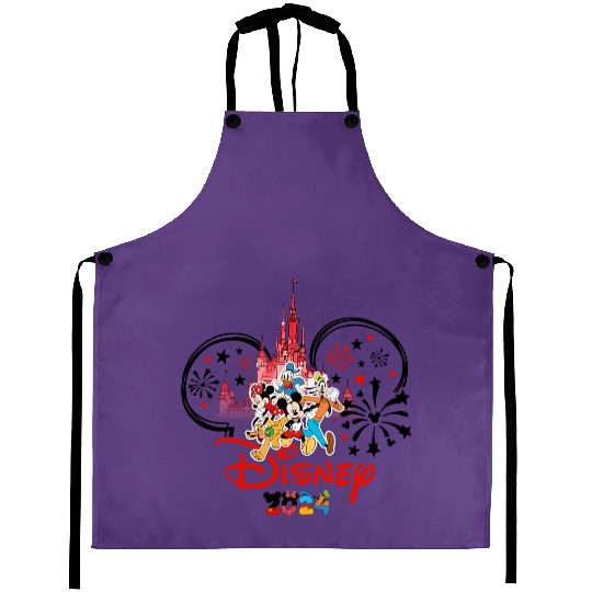 Discover Disney 2024 Aprons, Disneyland Mickey Head 2024 Mickey And Friends Aprons