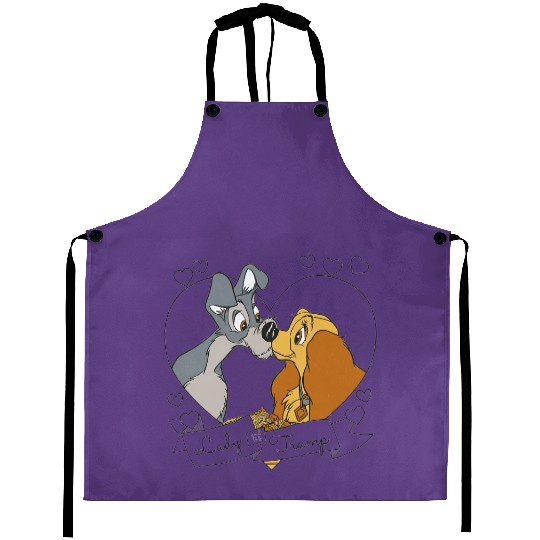 Disney Lady And The Tramp Aprons, Disney Couple Aprons , Animal Kingdom Aprons, Disney Aprons, Disney World Aprons, Magic Kingdom Aprons