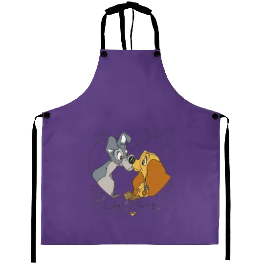 Disney Lady And The Tramp Aprons, Disney Couple Aprons , Animal Kingdom Aprons, Disney Aprons, Disney World Aprons, Magic Kingdom Aprons