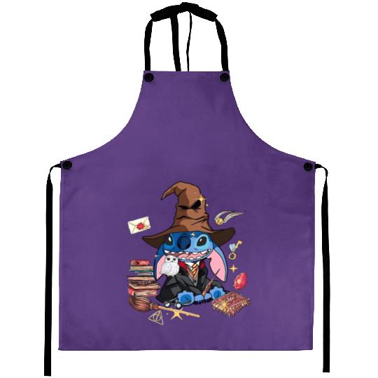 Stitch Witch Disney Trip Wizard Harry Potter Universal Studios Aprons, Stitch Lover Gift