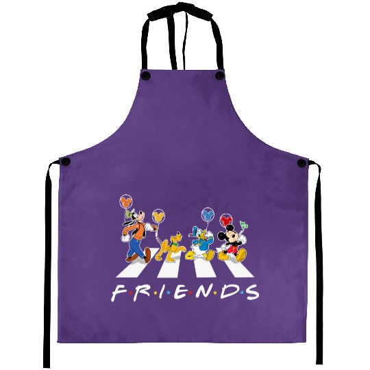 Mickey and Friends Vintage Aprons, Abbey Road Disney Aprons, Vintage Disney Aprons