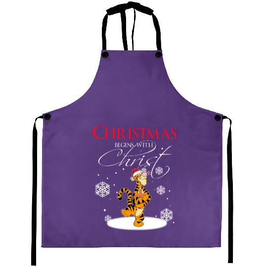 Discover Disney Santa Tigger Christmas Lights Aprons
