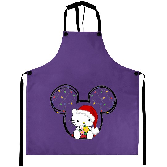 Hello Kitty Aprons, Hello Kitty Christmas Aprons, Xmas Aprons, Disneyland Aprons