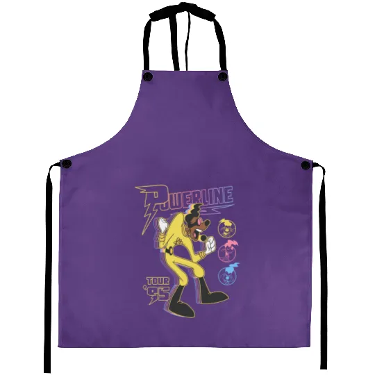 Goofy Movie Powerline Stand Out Tour '95 Double Sided Aprons, Disneyland Goofy Powerline Aprons