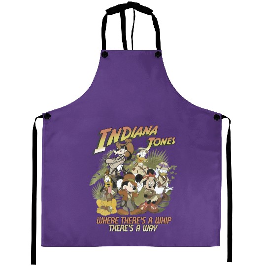 Mickey And Friends Indiana Jones Aprons, Indiana Jones Ride Aprons, Disneyland Aprons