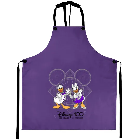 Disney 100 Years of Wonder Zip Aprons, Donald And Daisy Duck Zip Aprons