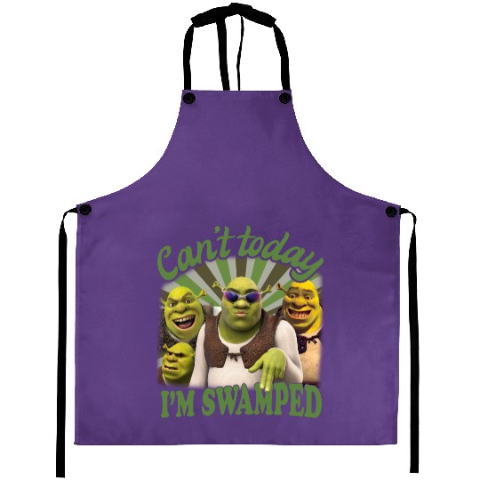 Can't Today I'm Swamped Vintage Aprons, Shrek Aprons, Disney Fiona Princess Shirthrek