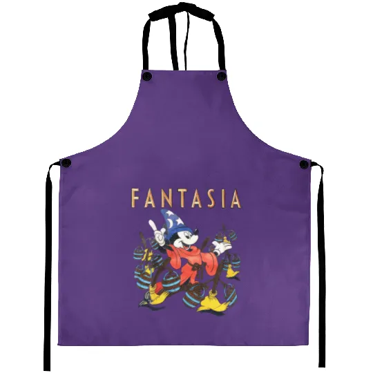 Disney Fantasia Sorcerer Mickey Mouse Magic Wizard Retro Aprons