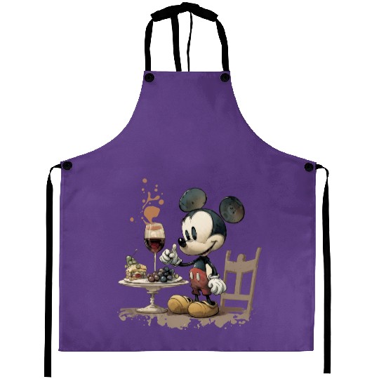 Discover Disney Whiskey Aprons, Mickey Mouse Drinking Aprons
