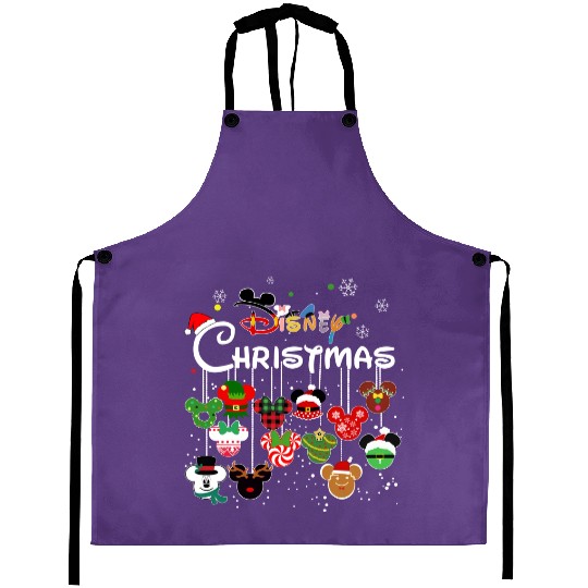 Disney Christmas Aprons, Merry and Bright Aprons