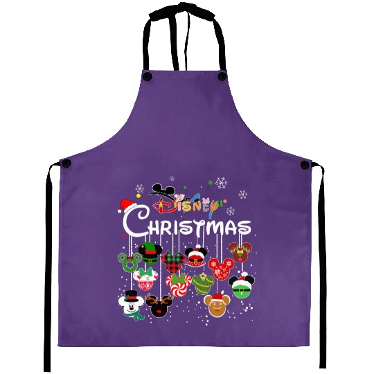 Disney Christmas Aprons, Merry and Bright Aprons