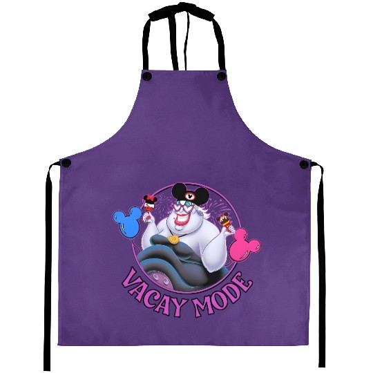 Disney Villains Ursula with Mickey Balloon Vacay Mode Retro Aprons, Magic Kingdom  Aprons