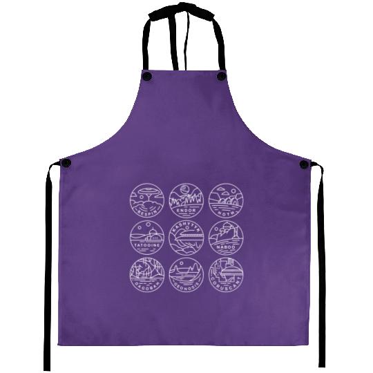 Star Wars Planets Aprons, Star Wars Aprons, Disney Star Wars Aprons