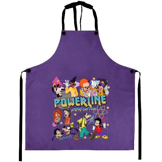 Vintage Goofy Movie Powerline Aprons, A Goofy movie Aprons, Disney Powerline Stand Out Tour