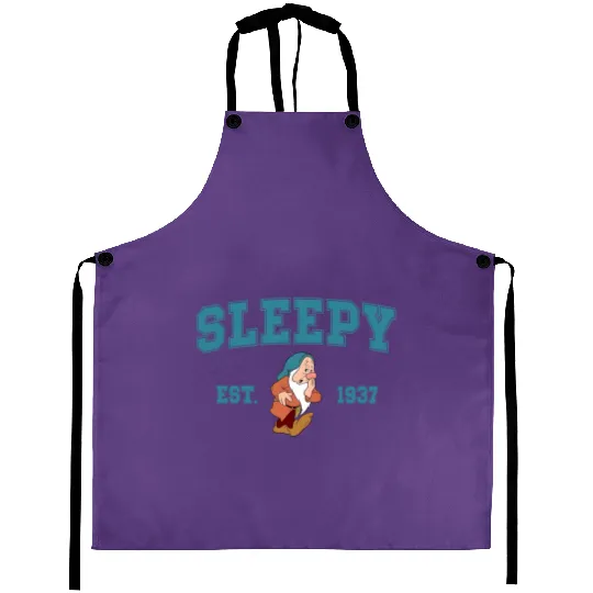 Disney Sleepy Aprons, Princess Snow White And 7 Dawfs Aprons