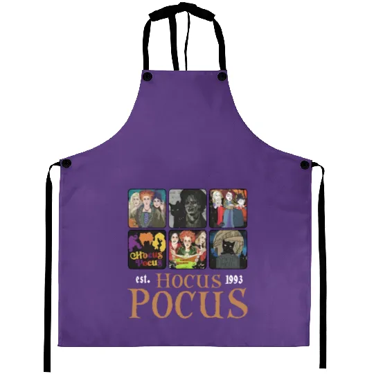 Disney Hocus Pocus Est 1993 Aprons, Vintage Sanderson Sisters Aprons, Halloween Witches Aprons, Halloween Party Aprons, Spooky Vibes