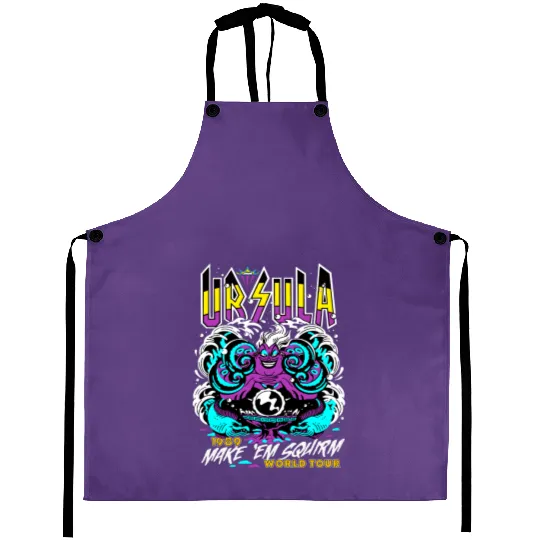 Disney Villains The Little Mermaid Ursula World Tour Band Retro Aprons