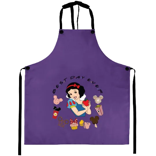 Disney Snow White Aprons, Snow White Disney Snacks Aprons, Disney Best Day Ever Snow White Aprons