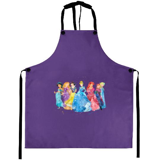 Watercolor Disney Princess Aprons, Retro Disney Princess Aprons