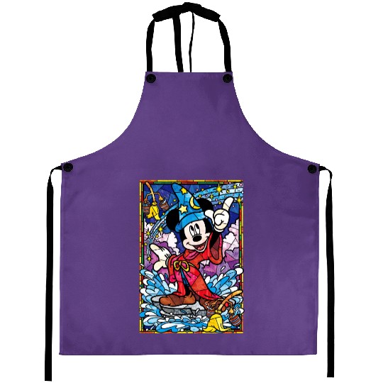 Discover Mickey stained glass Aprons, Disney stained glass Aprons, Disney Mickey Aprons