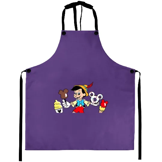 Pinocchio Snacks Aprons, Disney Snacks Aprons, Funny Disney Snacks Aprons