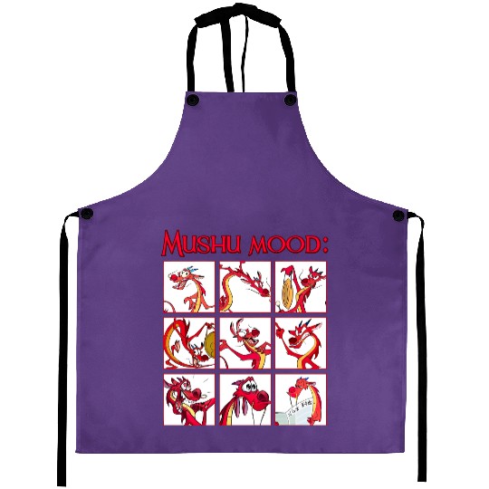 Retro Disney Mulan Mushu Mood  Aprons