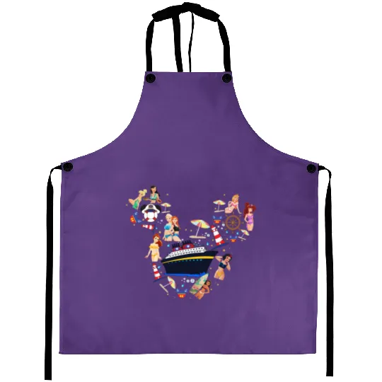 Disney Cruise Princess Aprons, Magical Cruisin Princess Aprons
