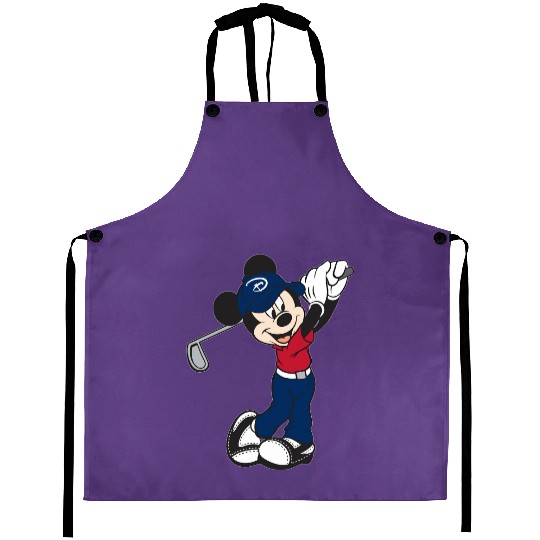 Mickey Golf Aprons, Disney Unisex Aprons, Disney Family Matching Aprons