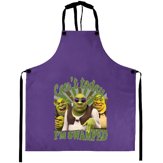 Can't Today I'm Swamped Aprons, Shrek Aprons, Disney Fi.ona Princess Aprons