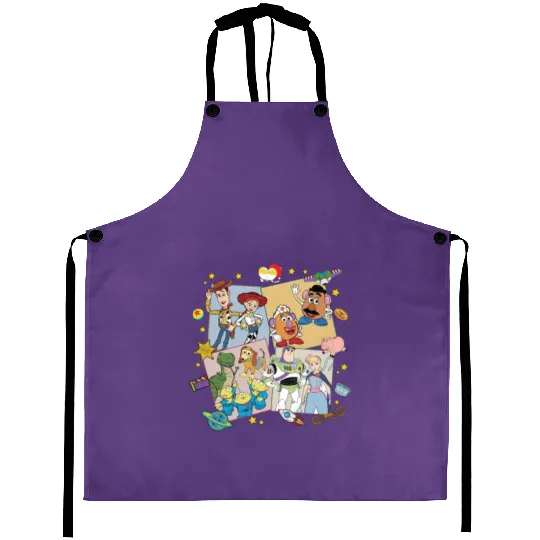 Retro Toy Story Aprons, Disney Family Aprons, Toy Story Friends tanks, Woody Jessie Buzz Lightyear, Aliens Slinky T-Rex