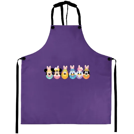 Disney Easter Egg Aprons, Disney Easter Day, Disney Characters Happy Easter Aprons