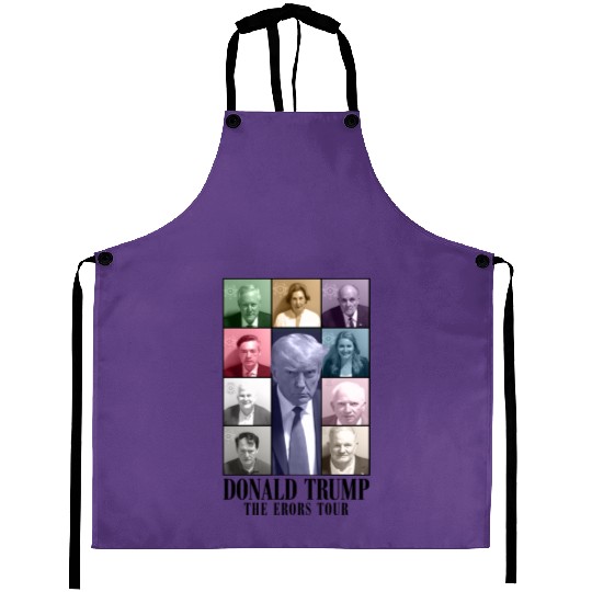 Donald Trump Eras Tour Aprons, Trump Mugshot Aprons, Funny Eras Tour Aprons, Funny Political Aprons