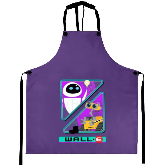 Retro Disney Pixar Wall-E Triangles And Eve Graphic Aprons