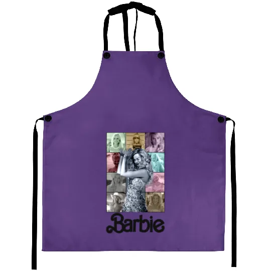 Vintage Barbie Eras Tour Aprons, Barbie Movie 2023 Aprons,Barbie Doll Eras Tour Aprons