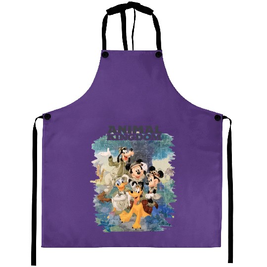  Color Disney Animal Kingdom Aprons, Mickey Safari Vintage Aprons
