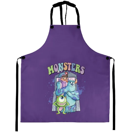 Colors Disney Monsters Inc Aprons, Retro Monsters Inc Aprons