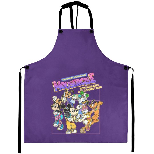 Vintage Disney Mousercise 90's Promotional Aprons, Disney Aprons