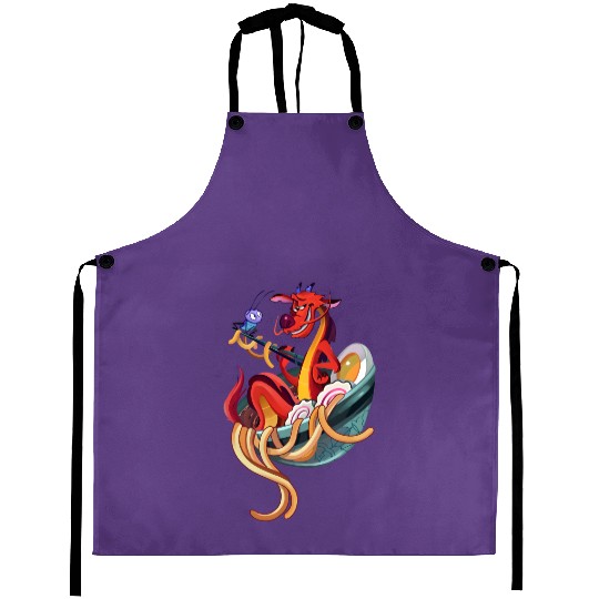 Disney Mulan Funny Mushu Dragon & Cri-Kee Aprons