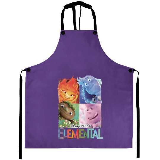 Elemental 2023 Disney Aprons, Disney Pixar Elemental Aprons